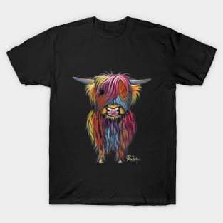 Scottish Highland Cow ' THe BRaVe ONe ' by Shirley MacArthur T-Shirt